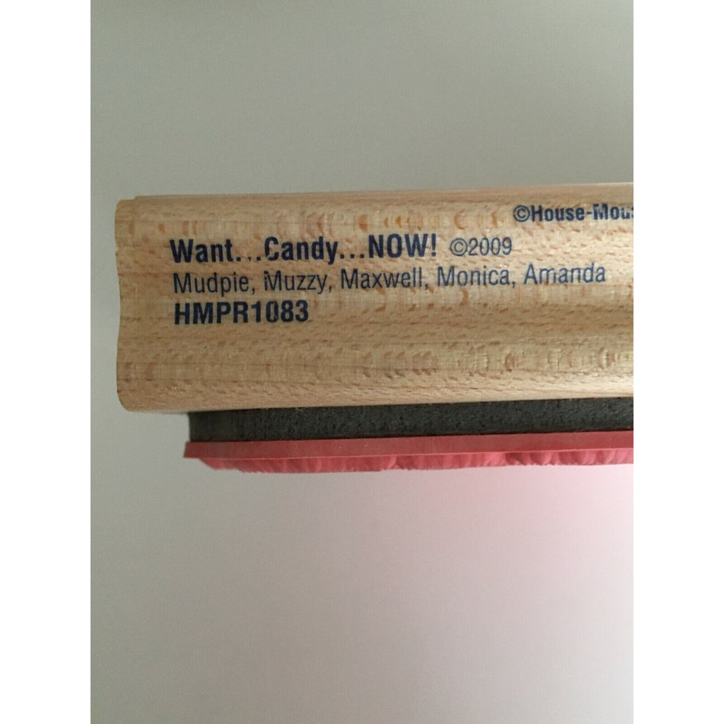 Stampabilities Rubber Stamp Want Candy Now House Mouse Rare Mudpie Muzzy Monica