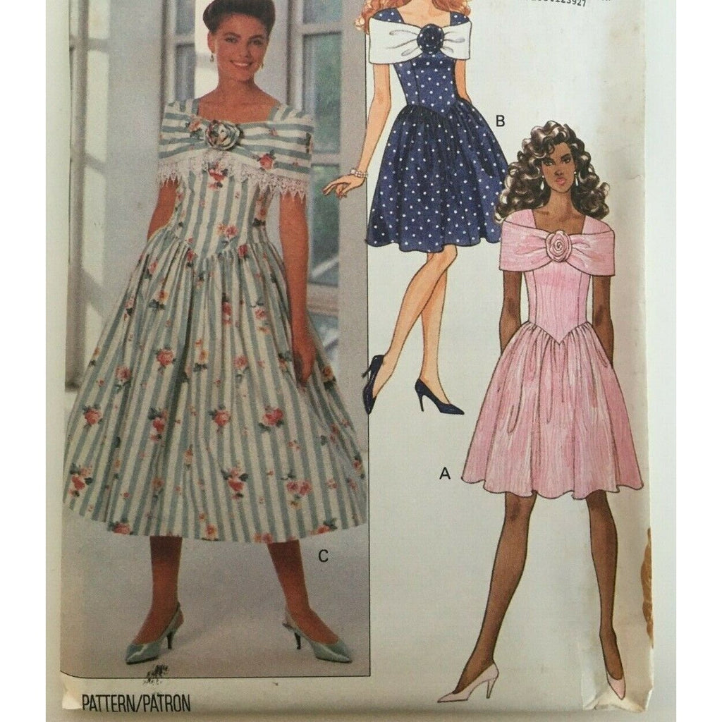 Butterick Sewing Pattern 5910 Sleeveless Party Dress Easy Misses 6 8 10 12 Uncut
