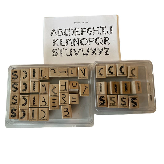 Stampin Up Alphabuilders & Accessories Stamp Sets Letters Creates 8 Alphabets