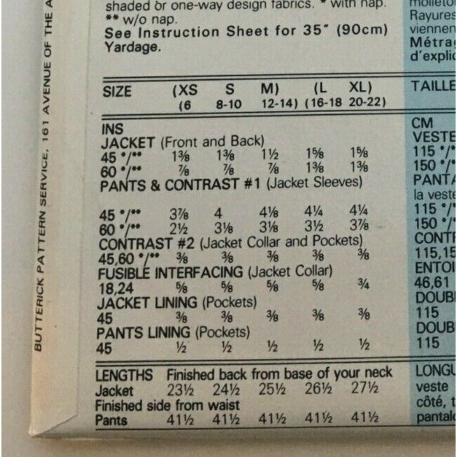 Butterick Sewing Pattern 5892 Athletic Jacket Pants Uncut Workout Casual 6-14 UC