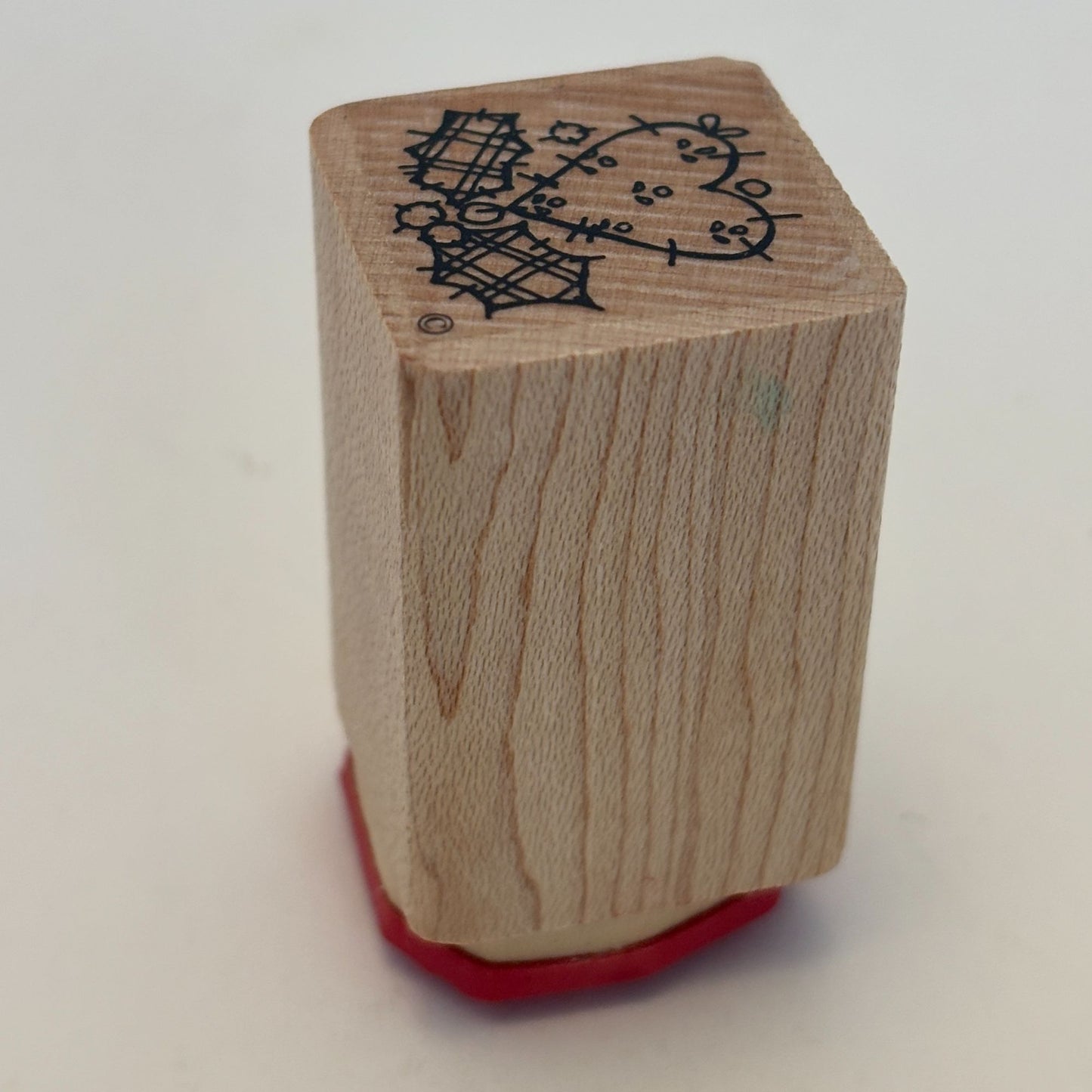 DOTS Rubber Stamp Christmas Heart Country Patches Holly Gift Tag Card Making