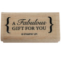 Stampin Up Wood Rubber Stamp A Fabulous Gift for You Gift Tag Card Making Words