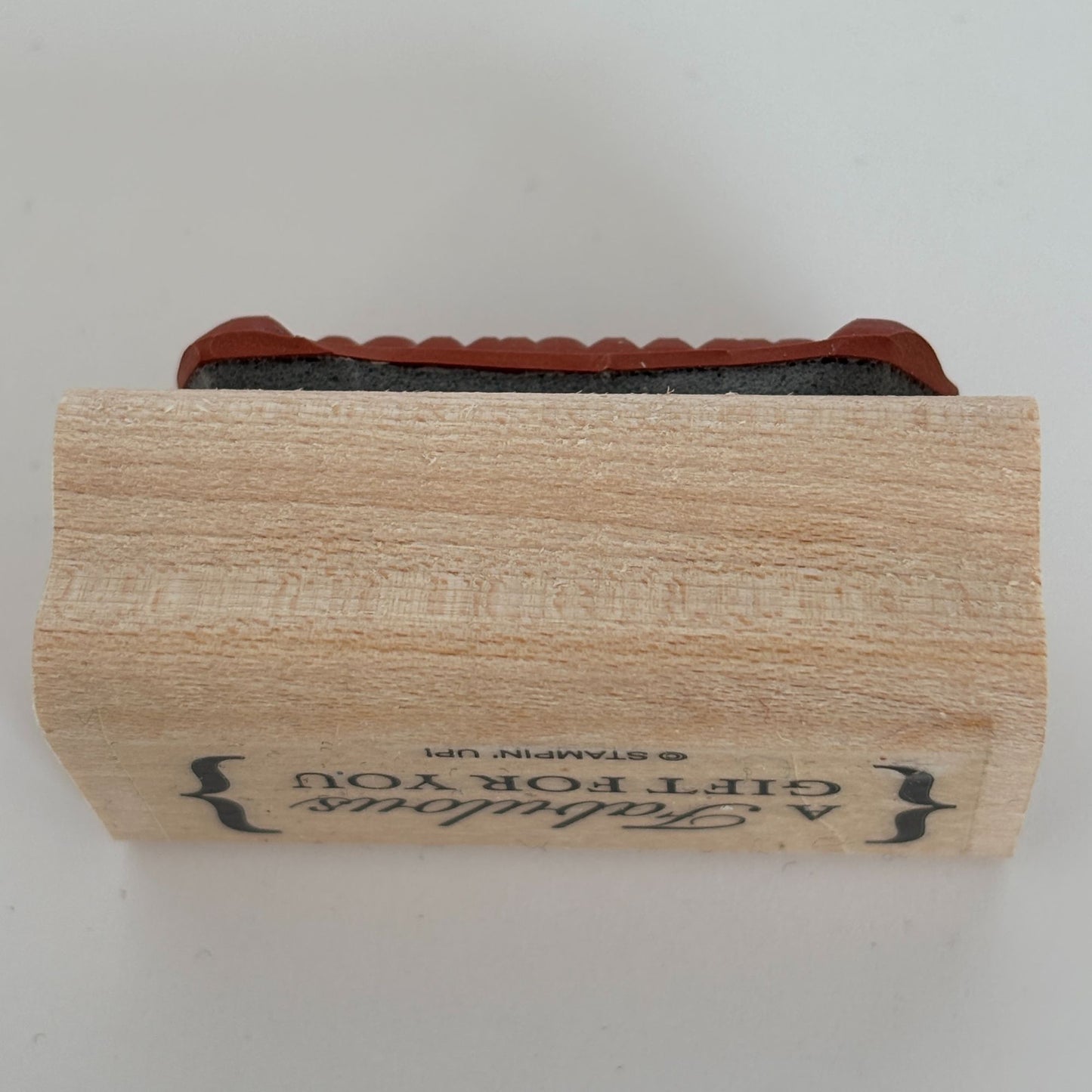 Stampin Up Wood Rubber Stamp A Fabulous Gift for You Gift Tag Card Making Words