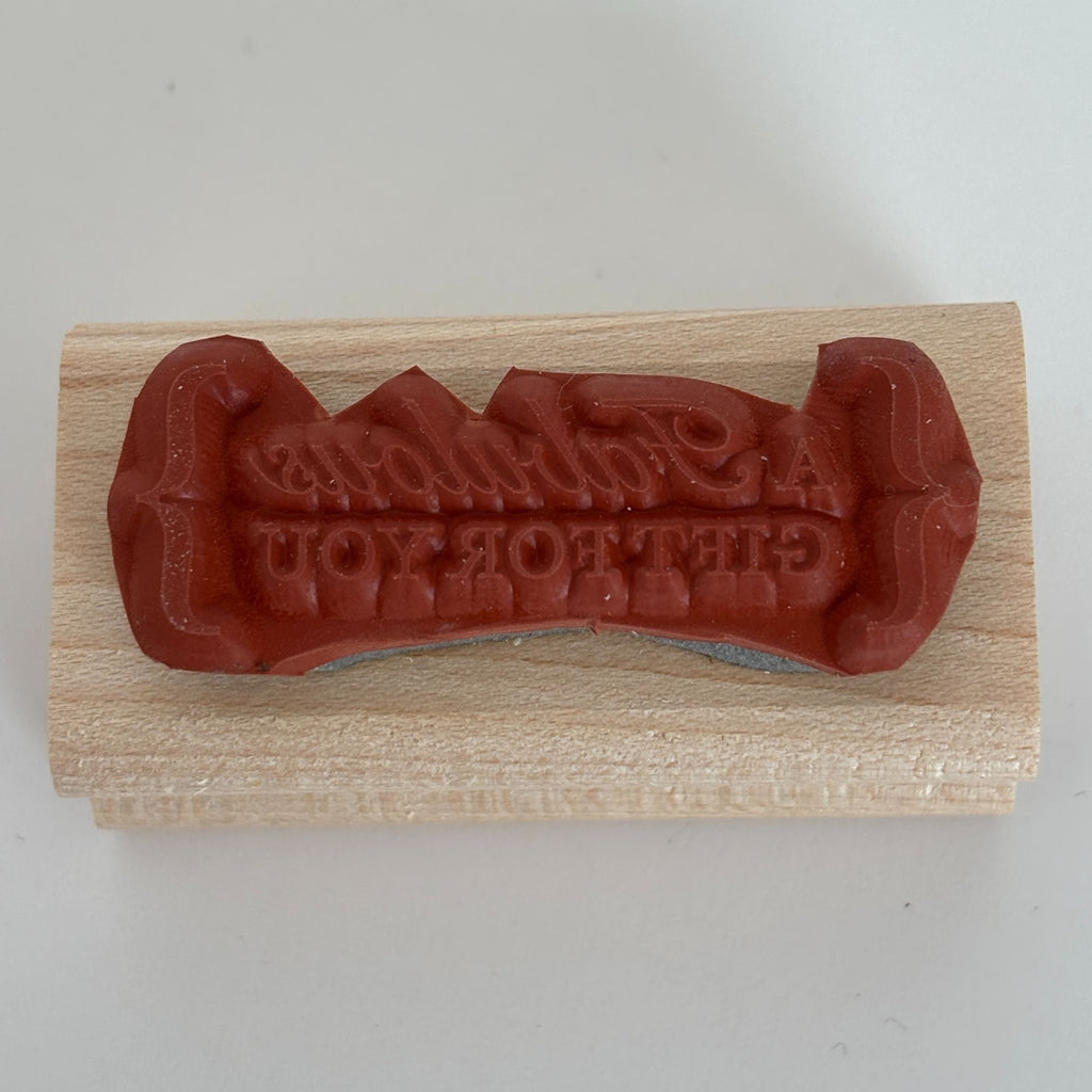 Stampin Up Wood Rubber Stamp A Fabulous Gift for You Gift Tag Card Making Words