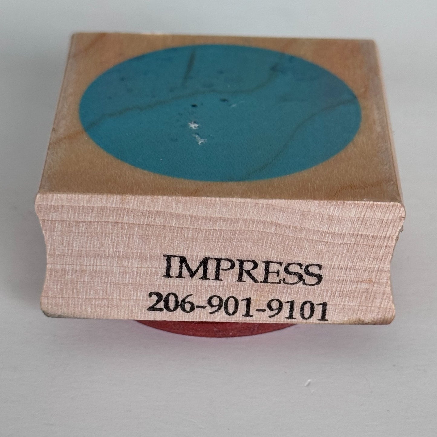Impress Rubber Stamp Round Circle Solid Shape 1.5 inch Geometric Background Cardmaking Background
