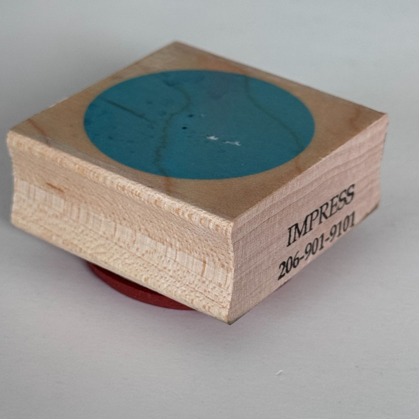 Impress Rubber Stamp Round Circle Solid Shape 1.5 inch Geometric Background Cardmaking Background