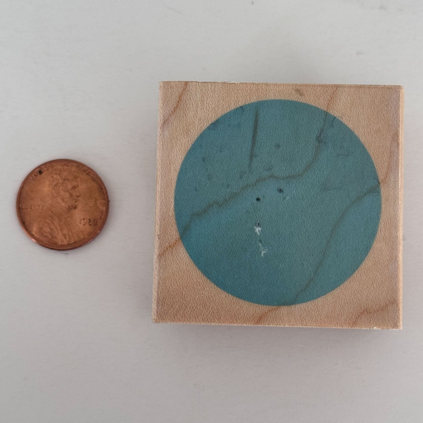 Impress Rubber Stamp Round Circle Solid Shape 1.5 inch Geometric Background Cardmaking Background