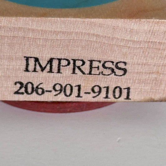 Impress Rubber Stamp Round Circle Solid Shape 1.5 inch Geometric Background Cardmaking Background