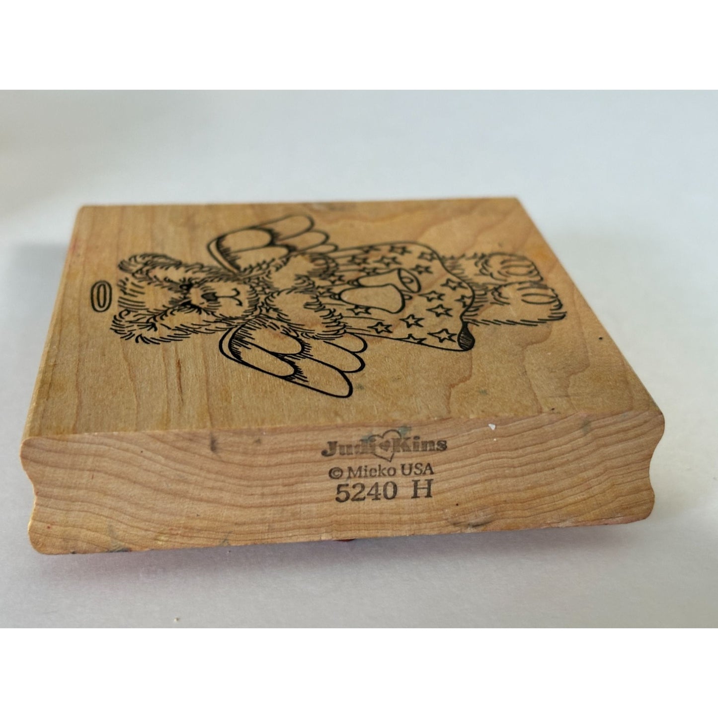 Judikins Rubber Stamp Angel Teddy Bear Bells Halo Christmas Cardmaking Craft