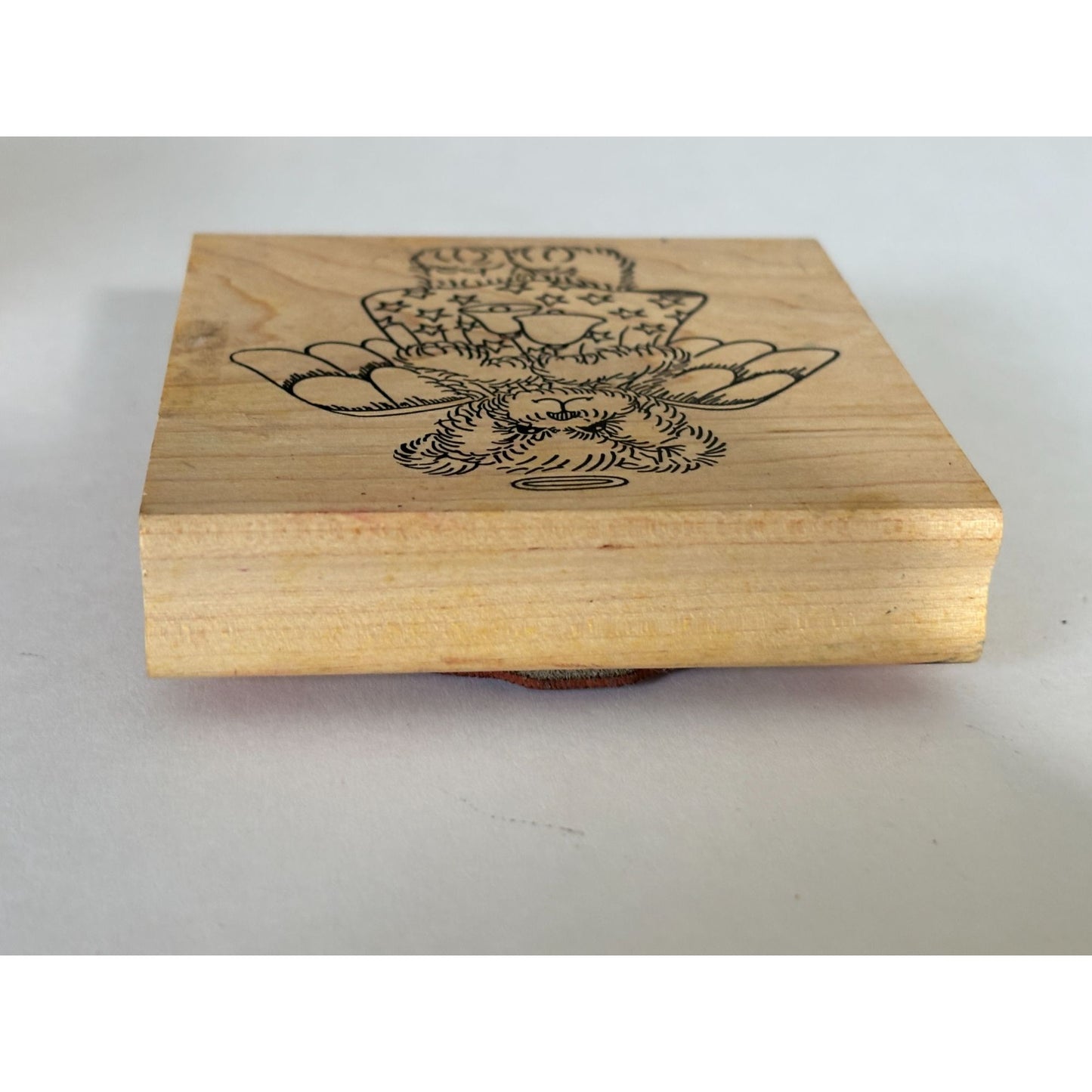 Judikins Rubber Stamp Angel Teddy Bear Bells Halo Christmas Cardmaking Craft