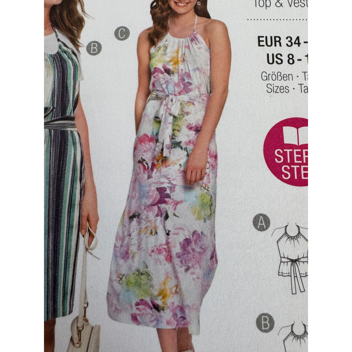 Burda Sewing Pattern 6118 Halter Neck Dress Top Shirt Summer Easy Sizes 8-18 UC