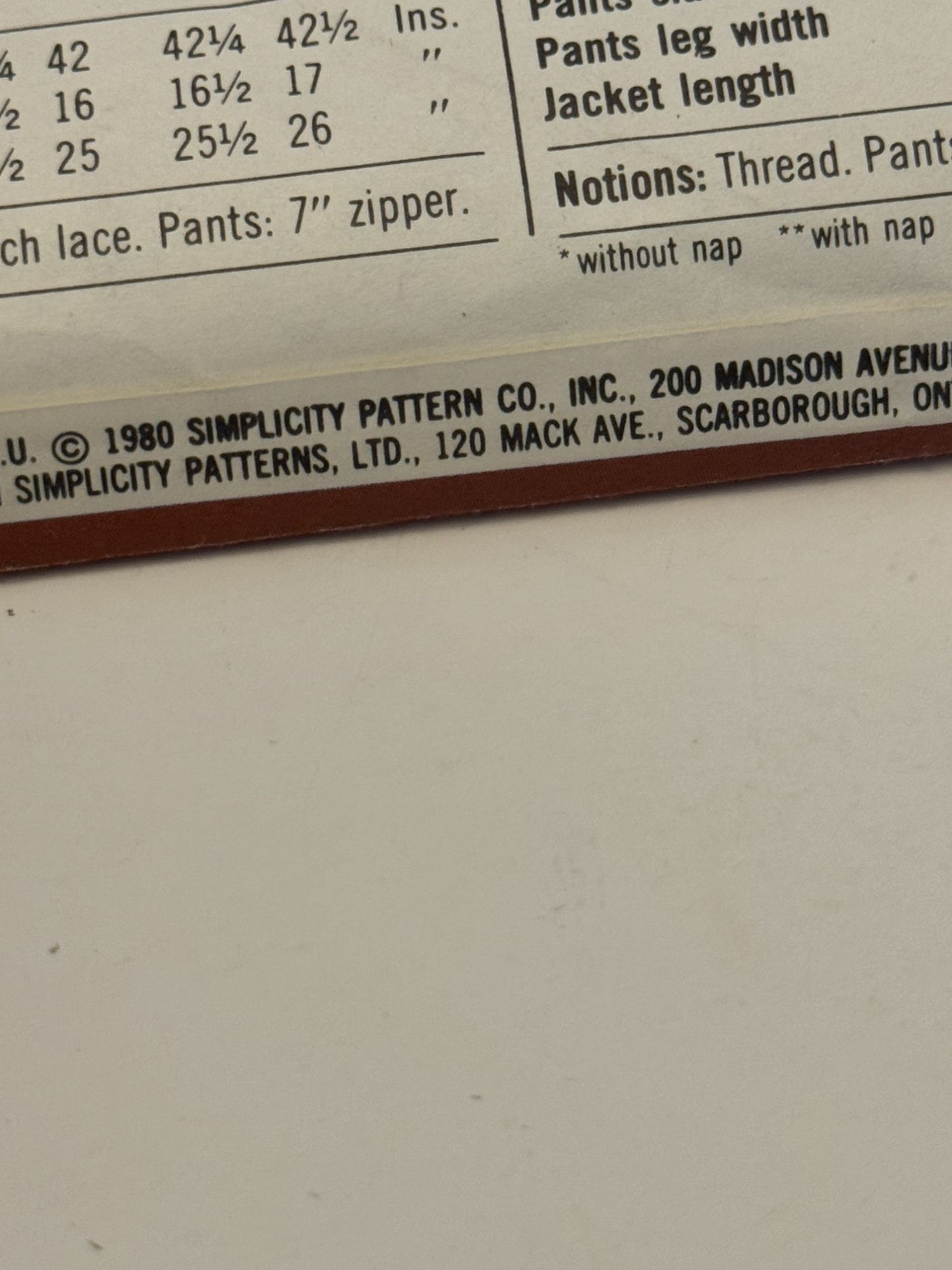 Simplicity  Sewing Pattern 9806 Jacket Tapered Pants Camisole Outfit 10 UC 1980s