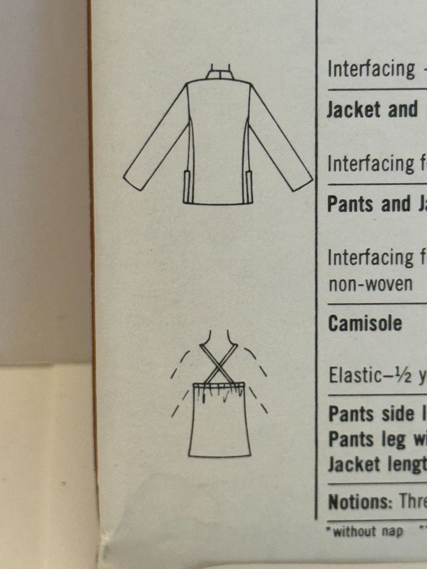 Simplicity  Sewing Pattern 9806 Jacket Tapered Pants Camisole Outfit 10 UC 1980s