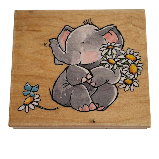 Penny Black Rubber Stamp Embrace Elephant Hug Friendship Card Making Animal Love