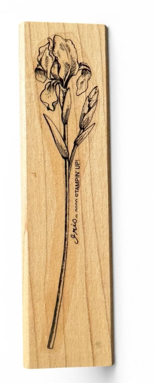 Stampin Up Rubber Stamp Iris Flower Floral Design Crafting Card Making Spring
