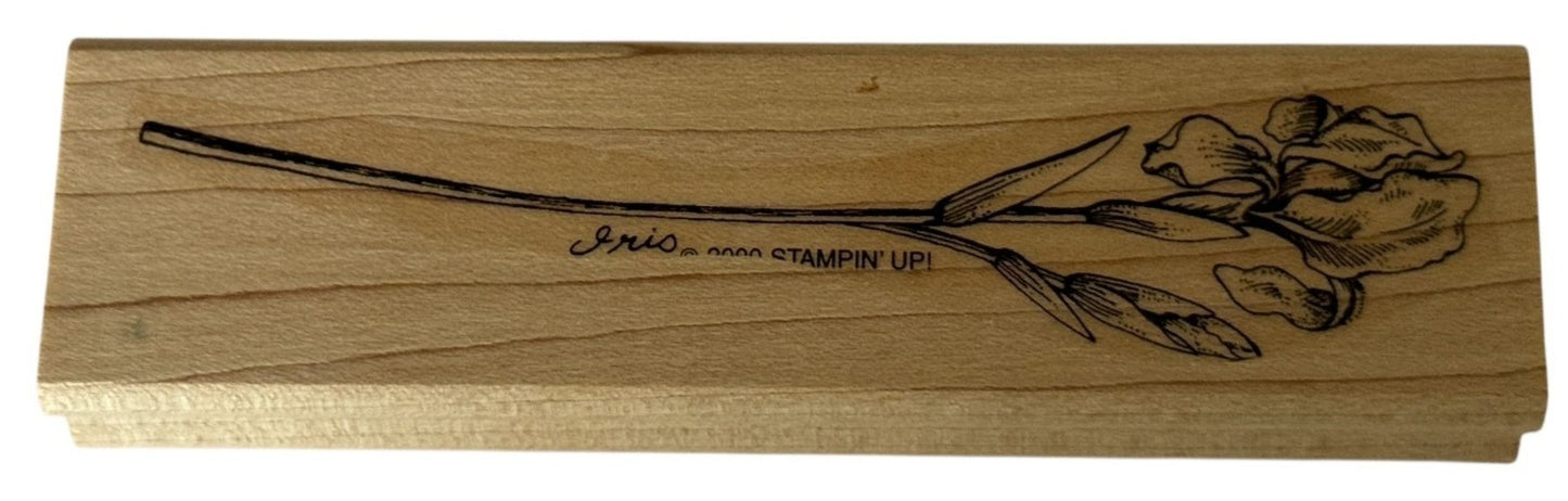 Stampin Up Rubber Stamp Iris Flower Floral Design Crafting Card Making Spring