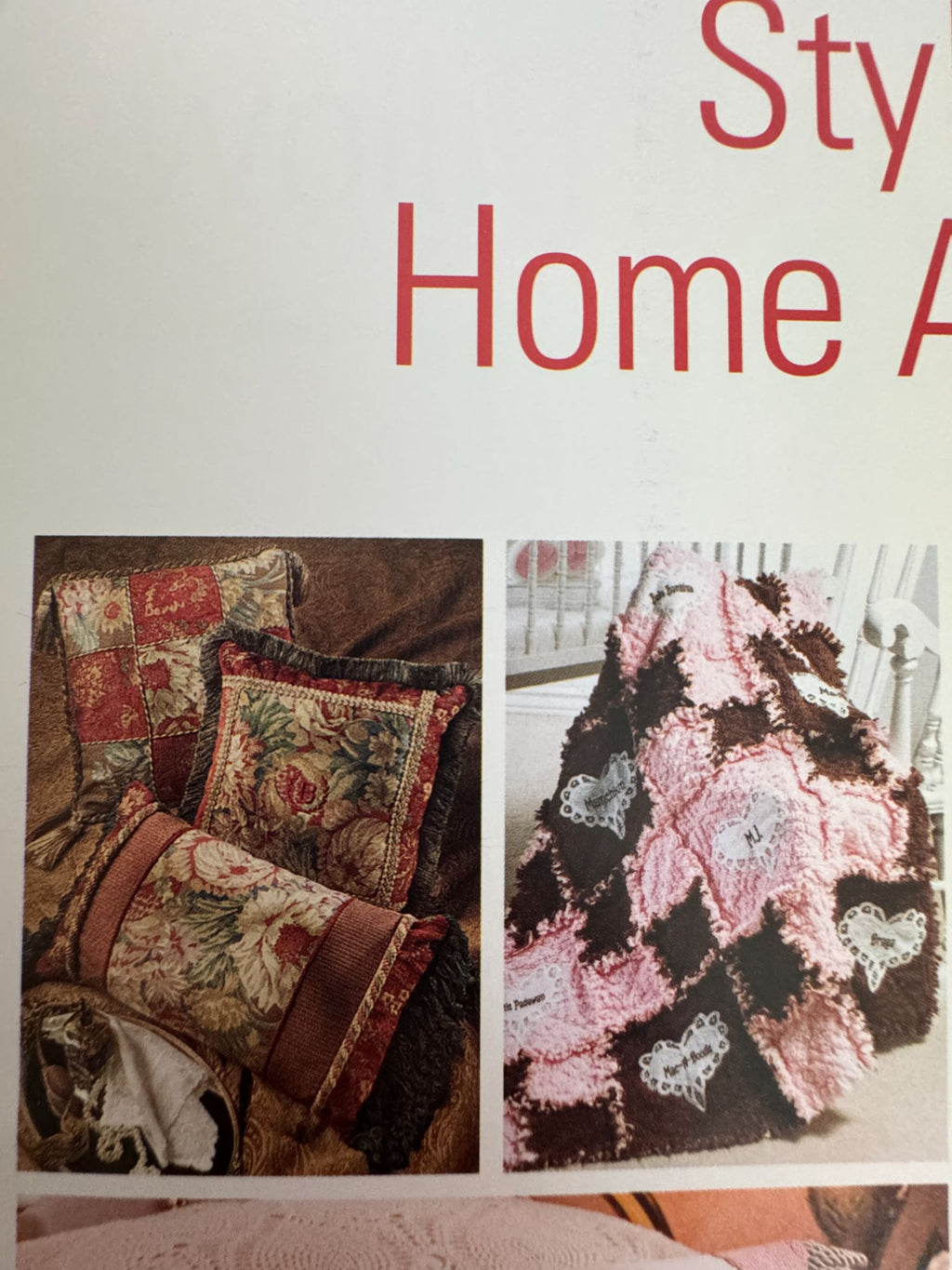 House Of White Birches Sewing Pattern Book Stylish Home Accents Pillow Quilt