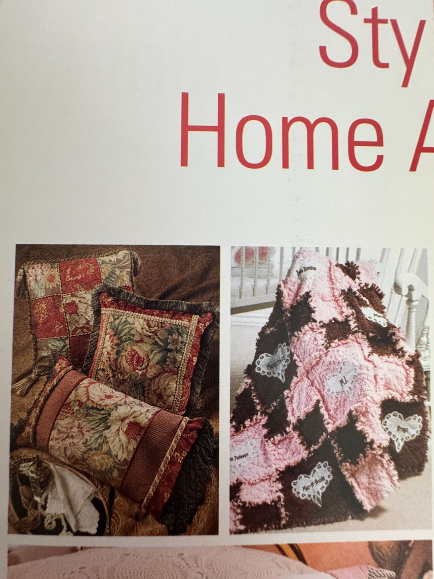 House Of White Birches Sewing Pattern Book Stylish Home Accents Pillow Quilt