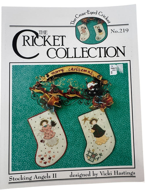 Cross-Eyed Cricket Collection Cross Stitch Pattern Stocking Angels II Christmas