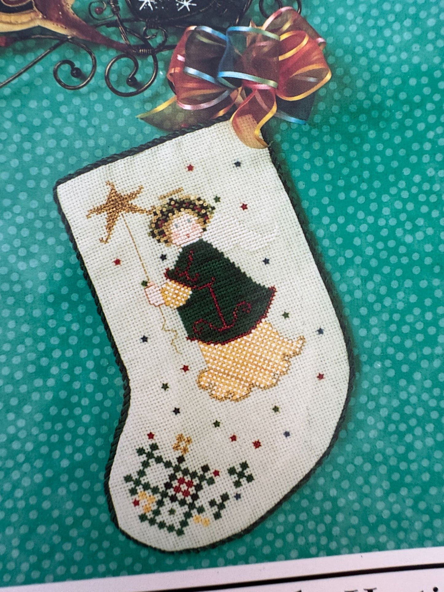 Cross-Eyed Cricket Collection Cross Stitch Pattern Stocking Angels II Christmas