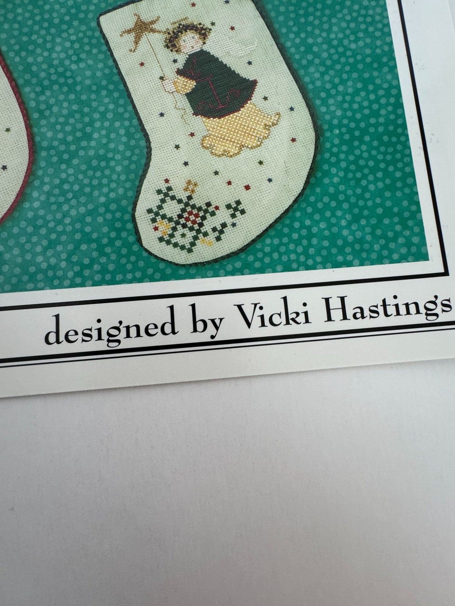 Cross-Eyed Cricket Collection Cross Stitch Pattern Stocking Angels II Christmas