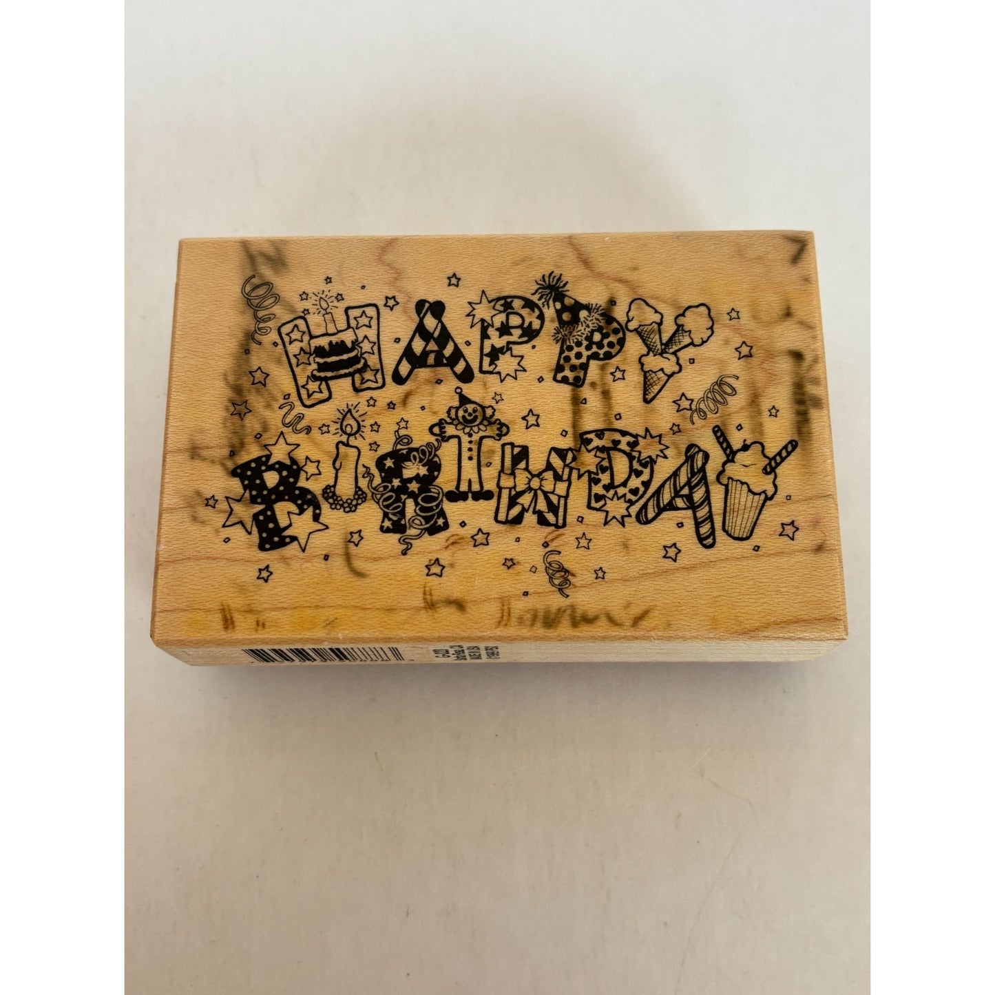 PSX Rubber Stamp Happy Birthday Card Making Words Sentiment Fun Letters G-020