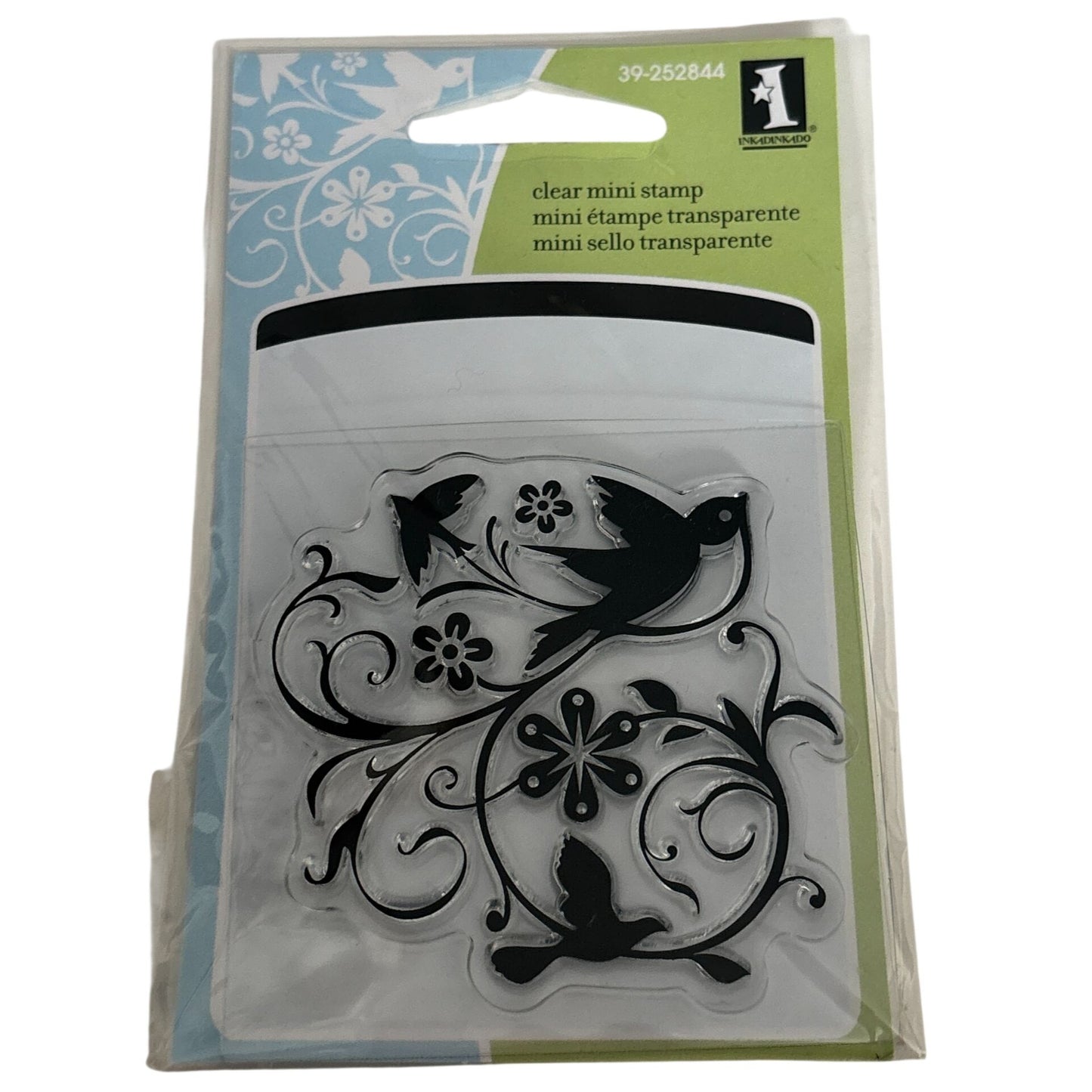 Inkadinkado Clear Mini Stamp Birds Flourish Cardmaking Scrapbooking Paper Crafts Junk Journaling