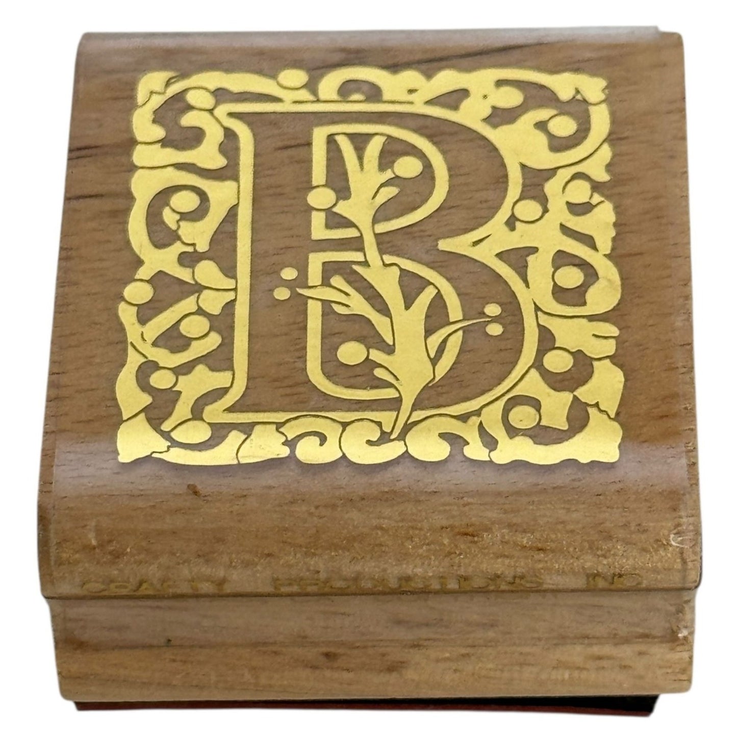 Crafty Rubber Stamp Letter B Monogram Initial Card Making Paper Crafting Square