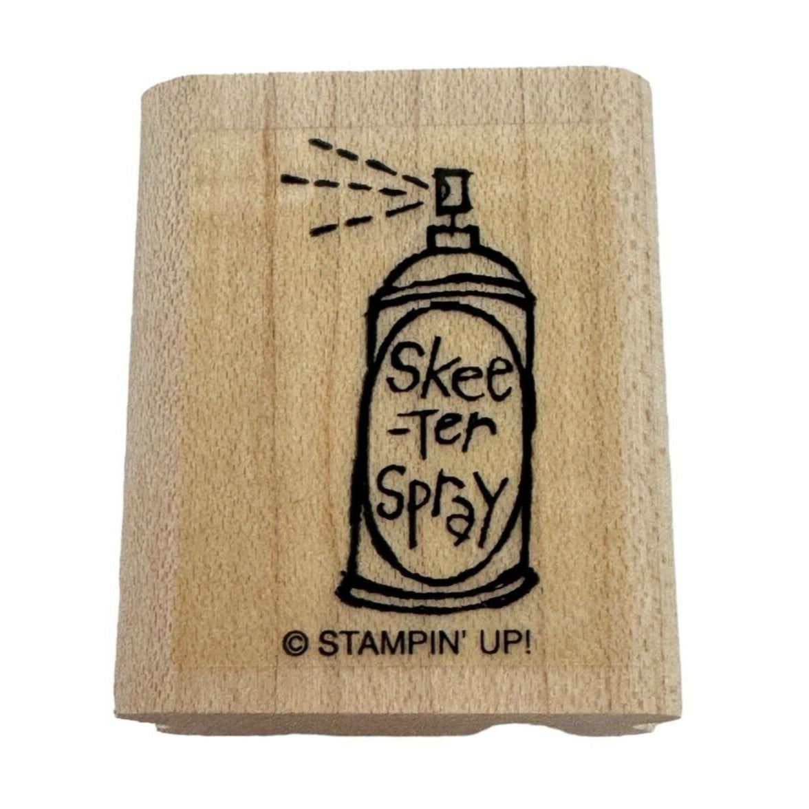 Stampin Up Rubber Stamp Skeeter Spray Mosquito Nature Outdoors Fun Humor Camping
