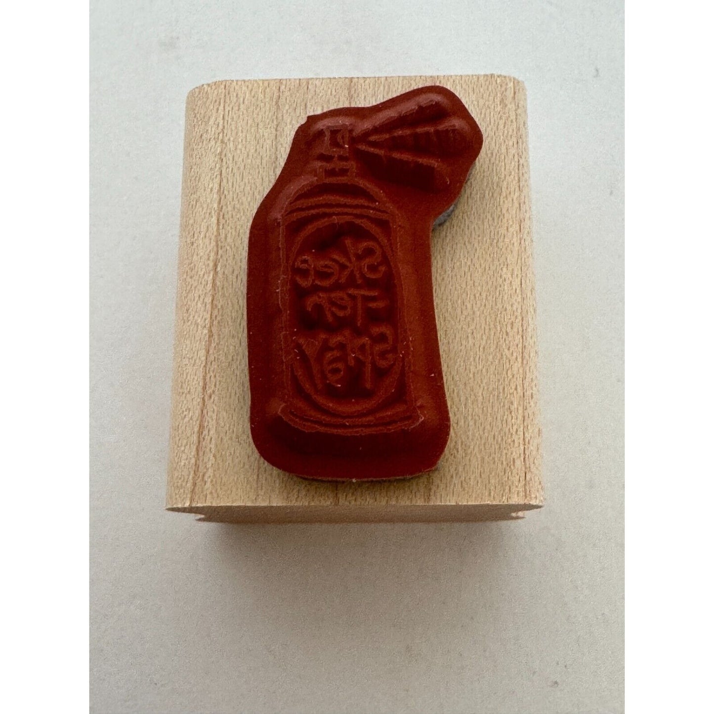 Stampin Up Rubber Stamp Skeeter Spray Mosquito Nature Outdoors Fun Humor Camping