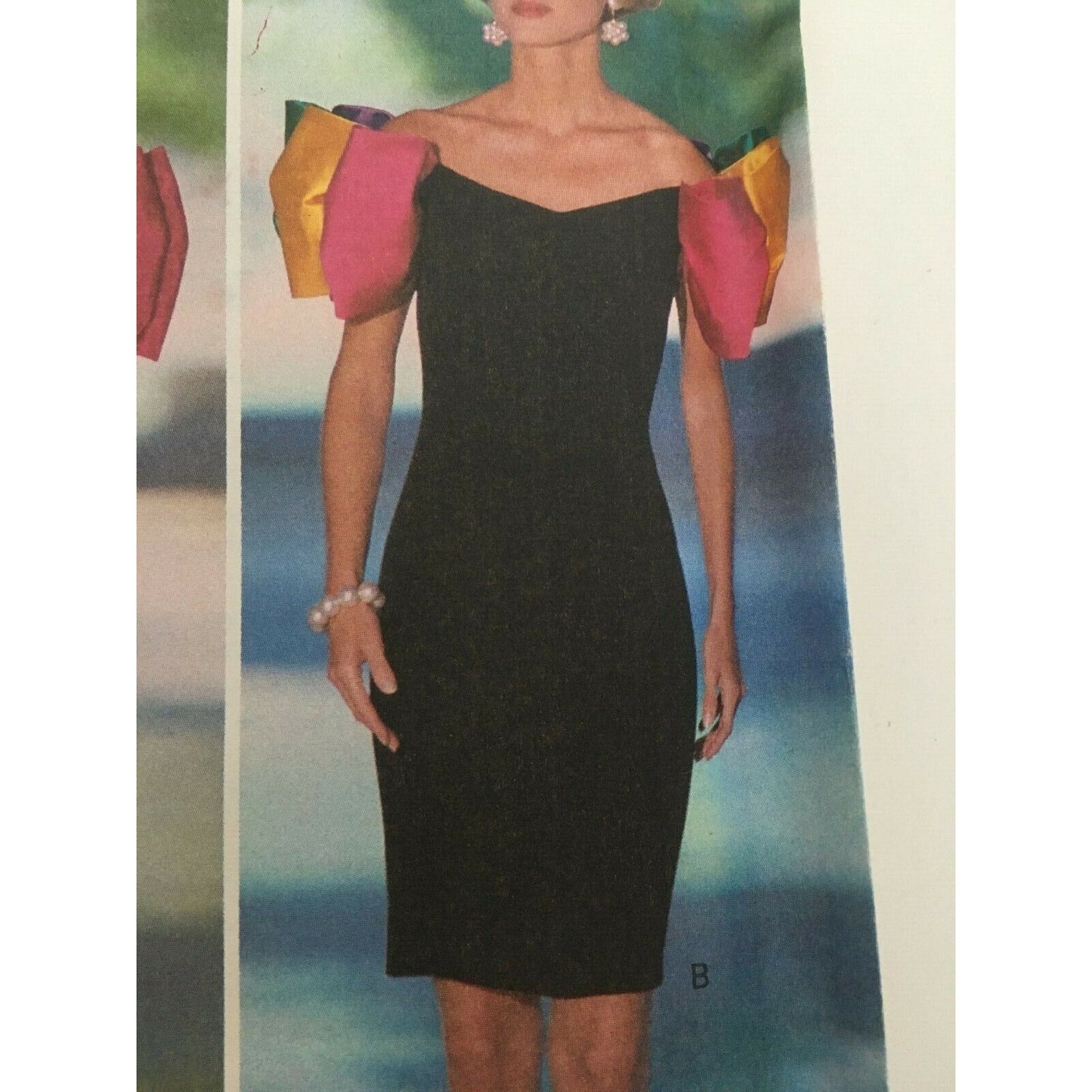 Butterick Sewing Pattern 6057 Cocktail Dress Prom Off Shoulder Tapered 6 8 10 12