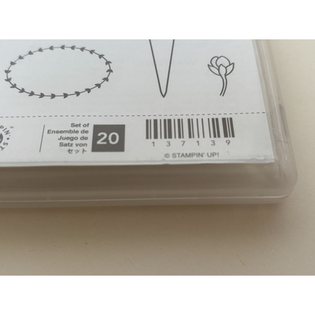 Stampin Up From The Garden Photopolymer Stamps Set Plant Markers Best Buds Pun