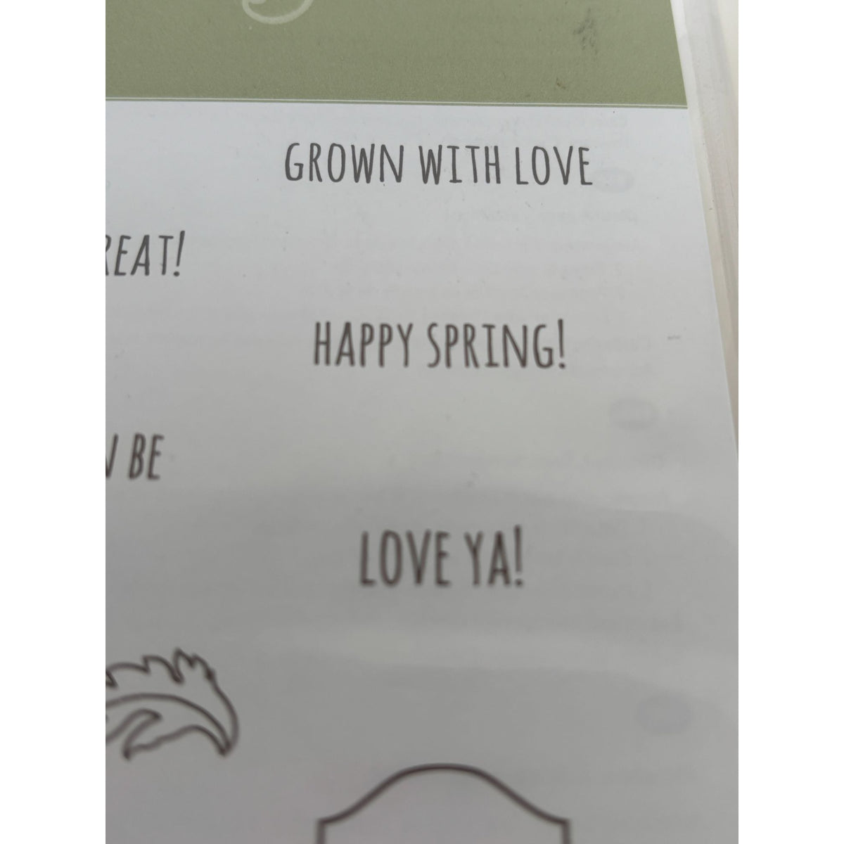 Stampin Up From The Garden Photopolymer Stamps Set Plant Markers Best Buds Pun