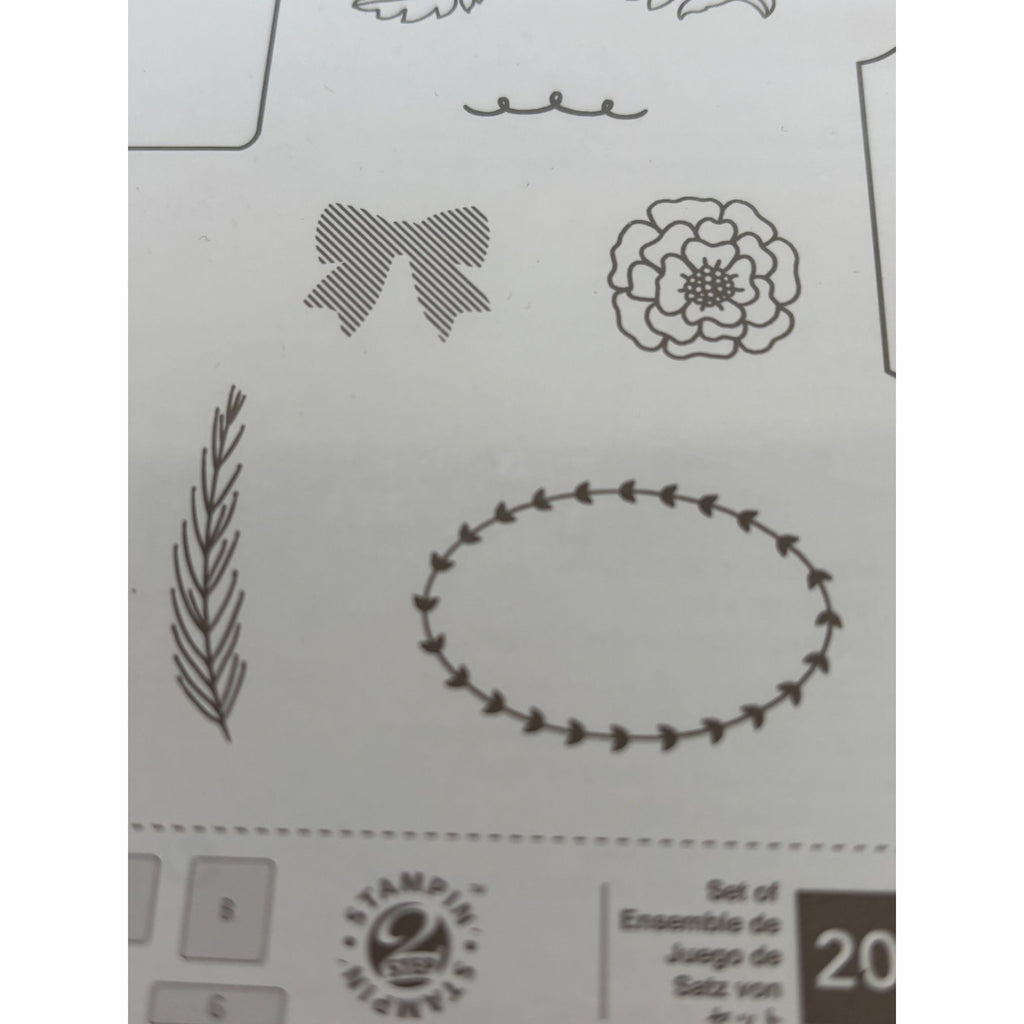 Stampin Up From The Garden Photopolymer Stamps Set Plant Markers Best Buds Pun