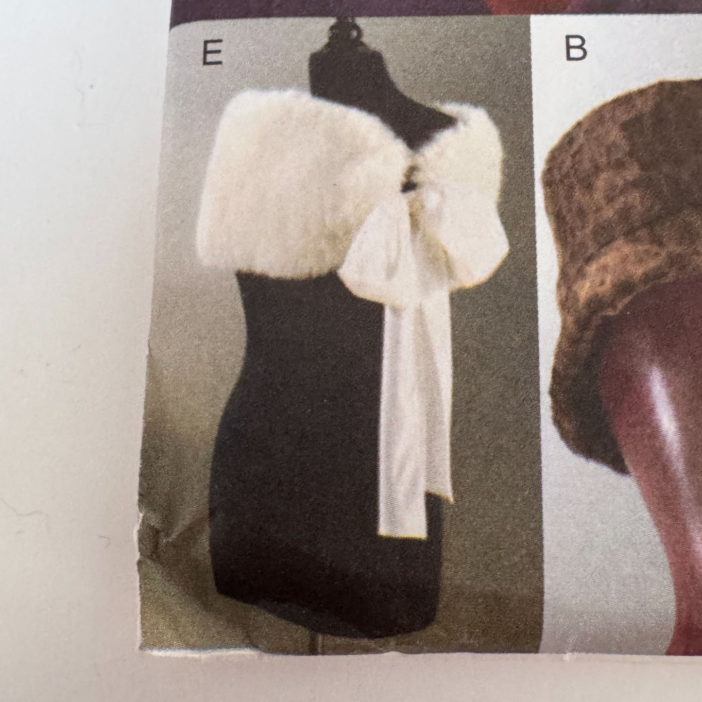Vogue Sewing Pattern V7980 Hats Wraps Beret Fur Hat Scarf Wrap Accessories Uncut Millinery
