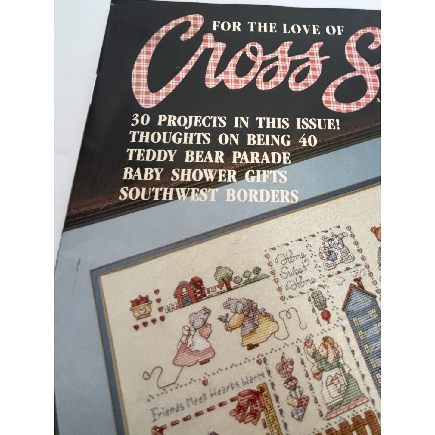 For The Love Of Cross Stitch Magazine July 1990 Patterns Cat Southwest Borders