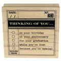 Inkadinkado Rubber Stamp No. 23 Thinking of You Birthday Graduation Anniversary