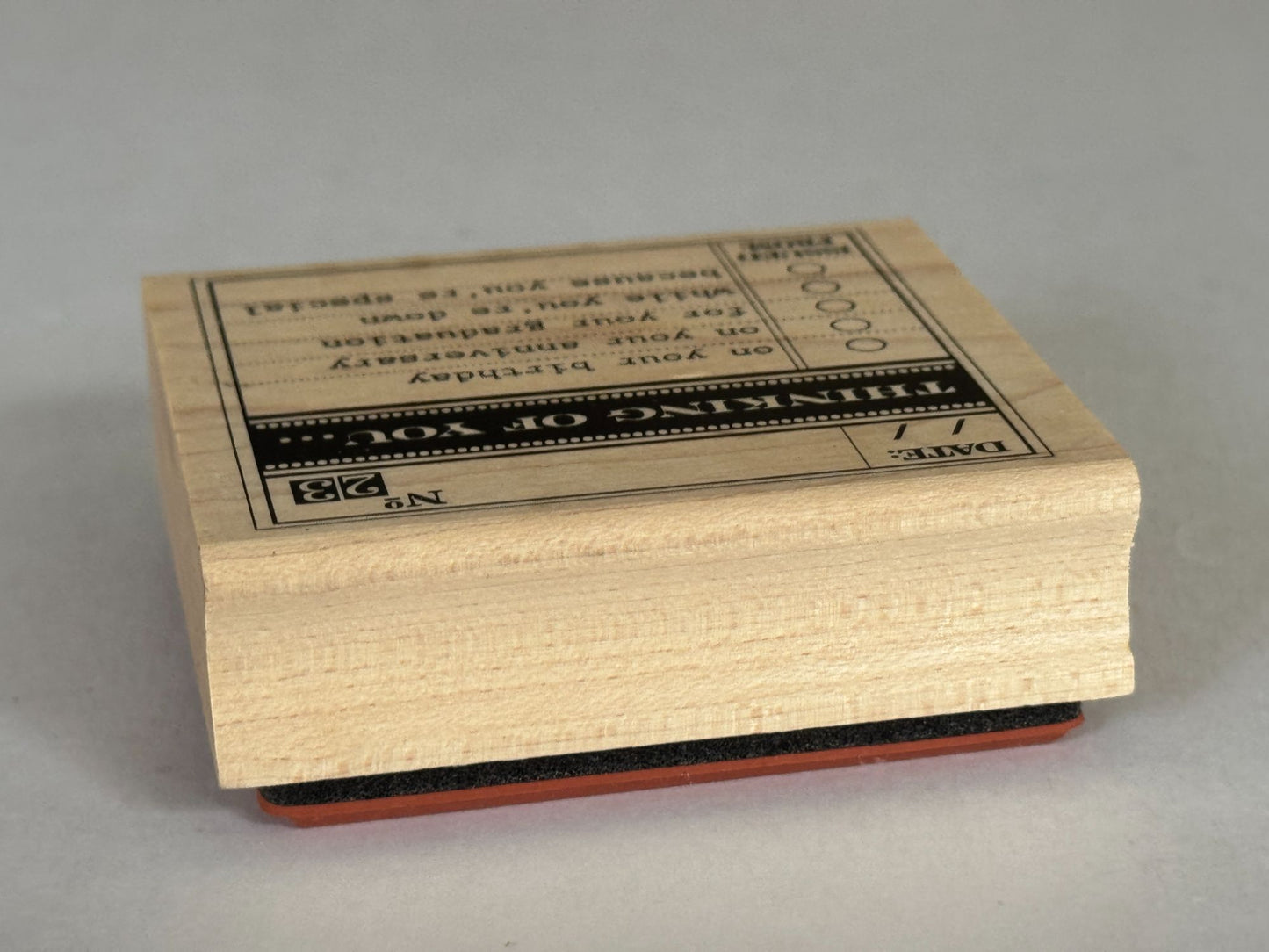 Inkadinkado Rubber Stamp No. 23 Thinking of You Birthday Graduation Anniversary