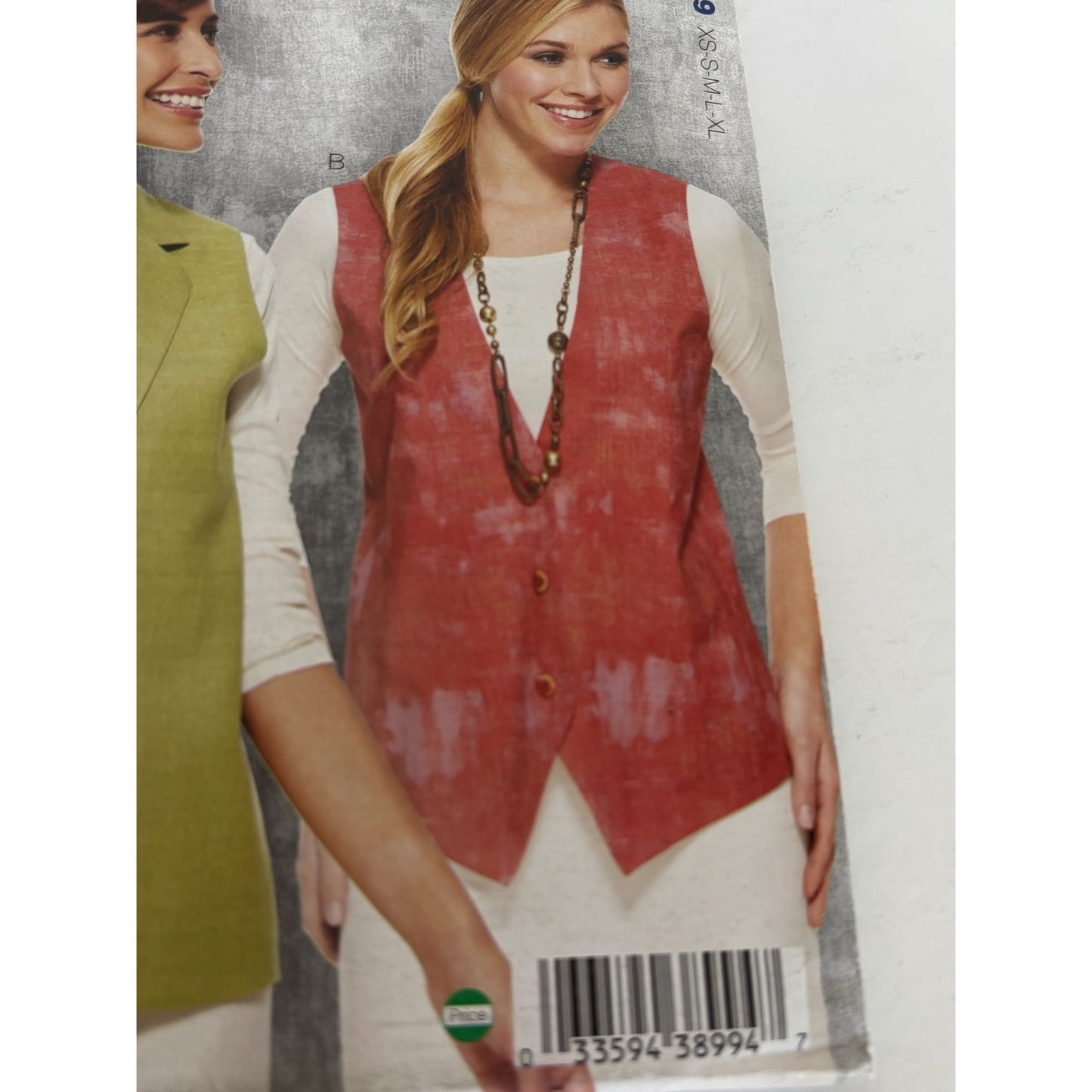 Kwik Sew Sewing Pattern 3899 Misses Vest V-Neck Side Panels Casual XS S M L XL