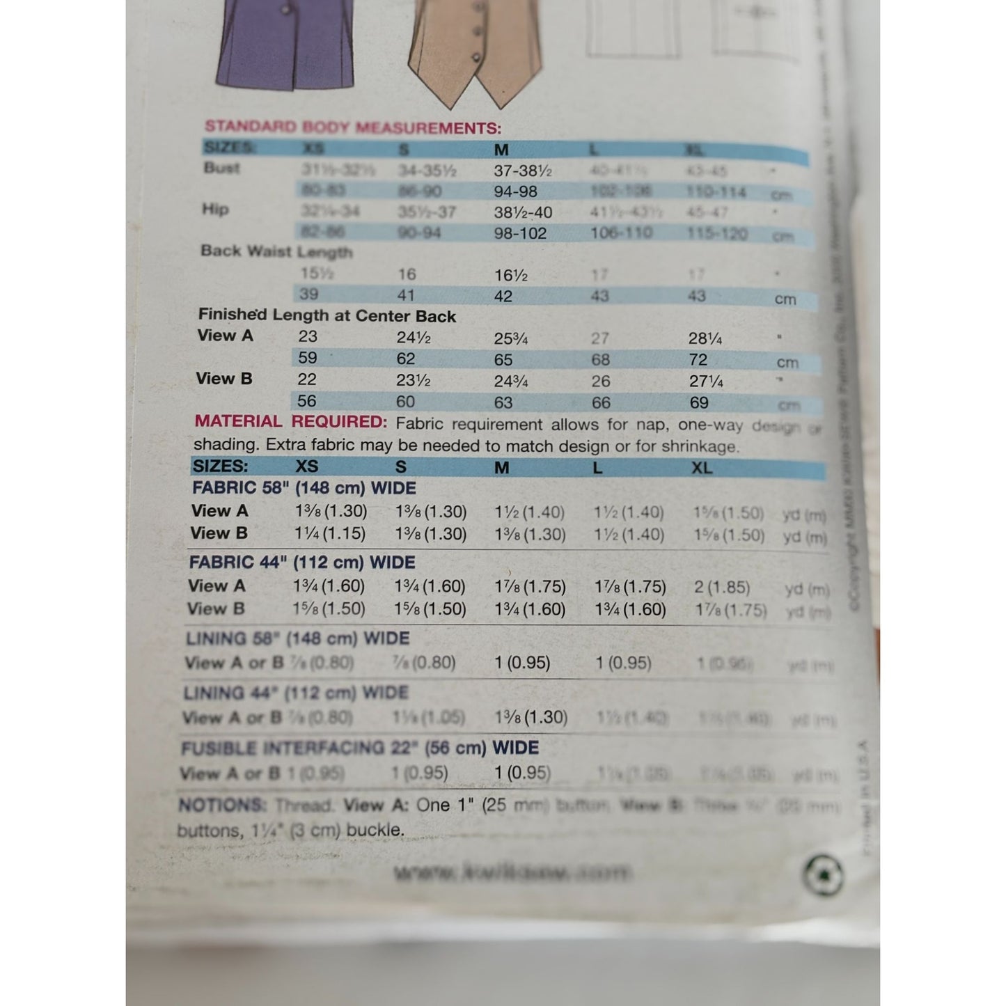 Kwik Sew Sewing Pattern 3899 Misses Vest V-Neck Side Panels Casual XS S M L XL