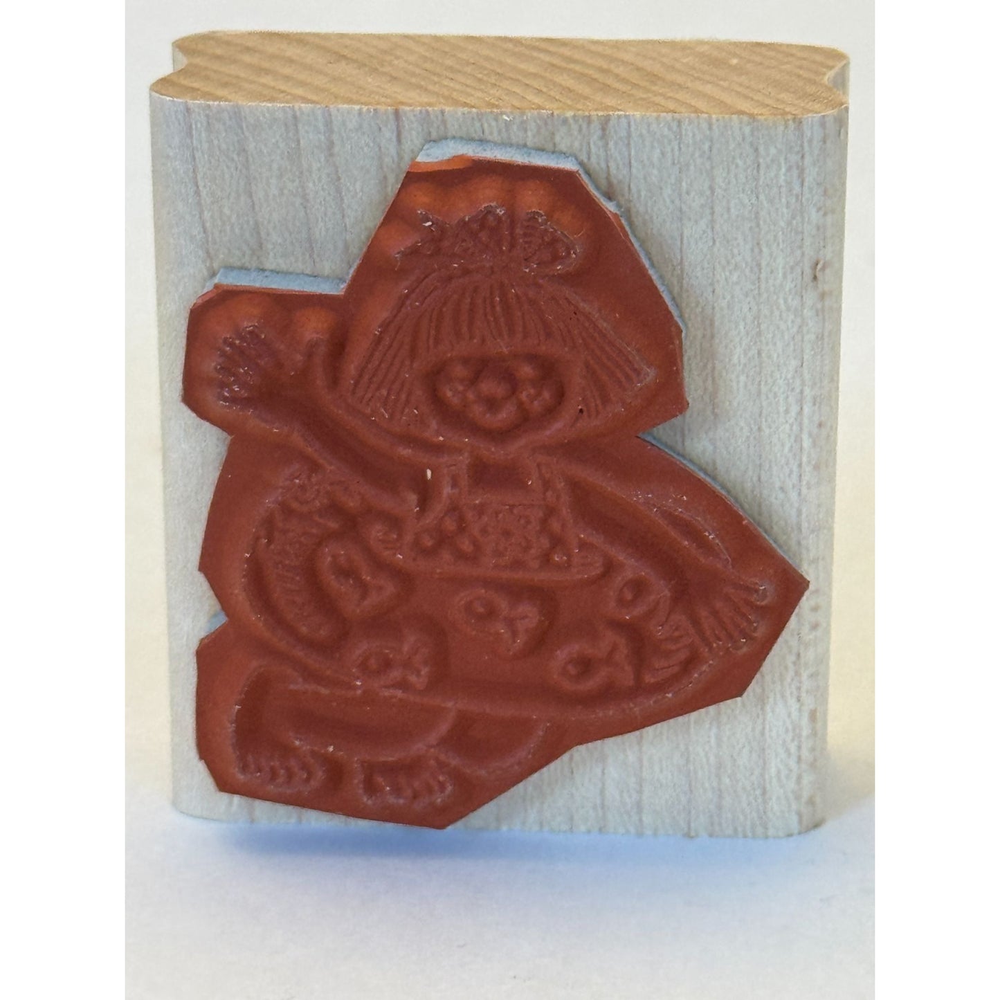 Stampin Up Rubber Stamp Girl With Swim Tube Swimming Pool Summer Vacation Fish