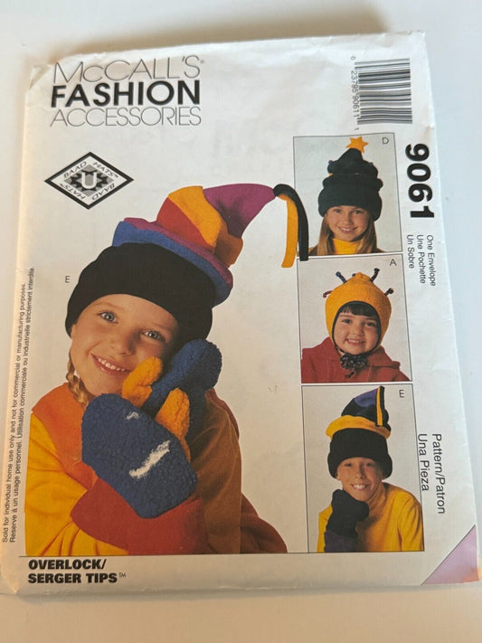 McCall’s Sewing Pattern 9061 Baad Hats Costume Craft Adult/Teen Uncut