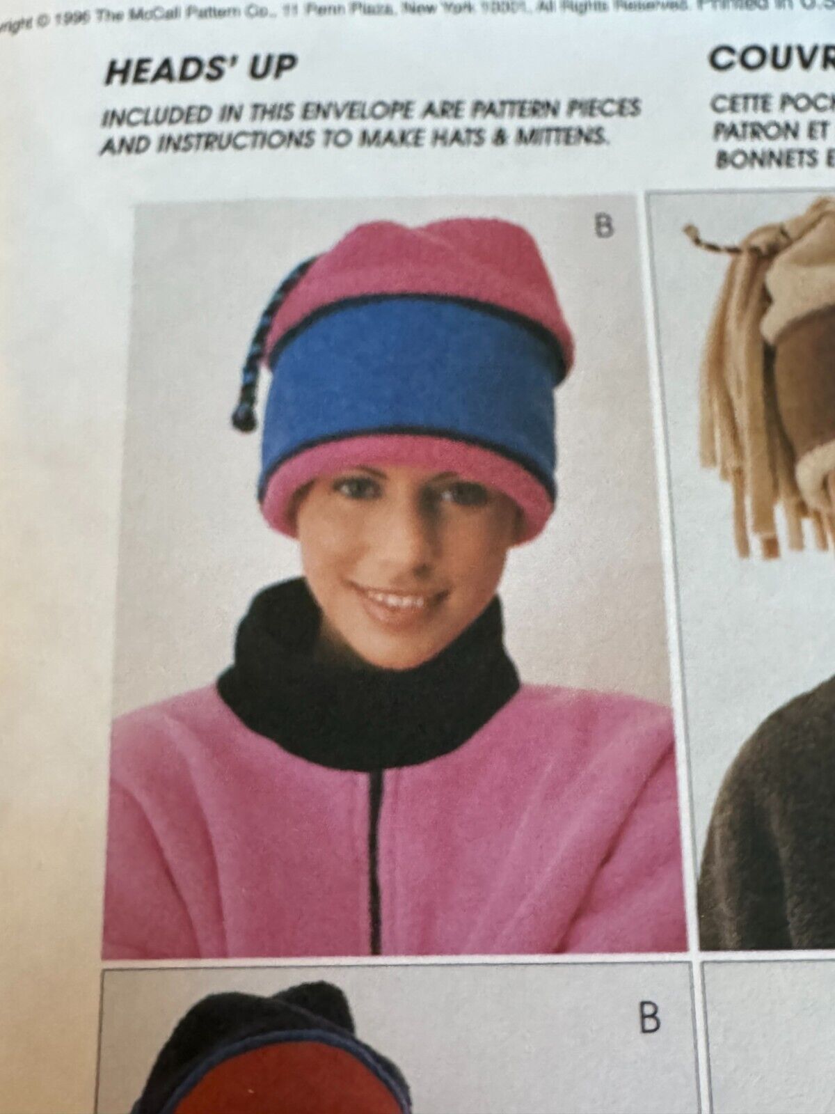 McCall’s Sewing Pattern 9061 Baad Hats Costume Craft Adult/Teen Uncut