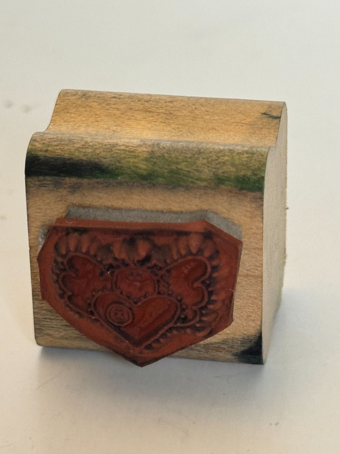 Stampin Up Rubber Stamp Country Angel Holding Heart Button Card Making Craft