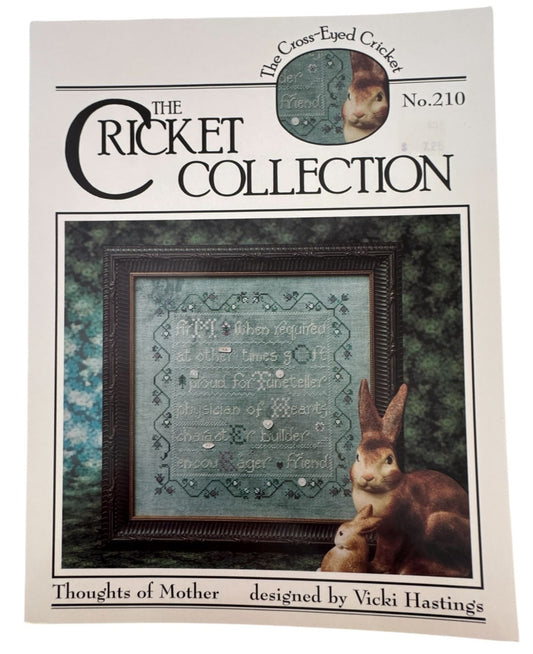 The Cross-Eyed Cricket Collection Cross Stitch Pattern Thoughts of Mother 210