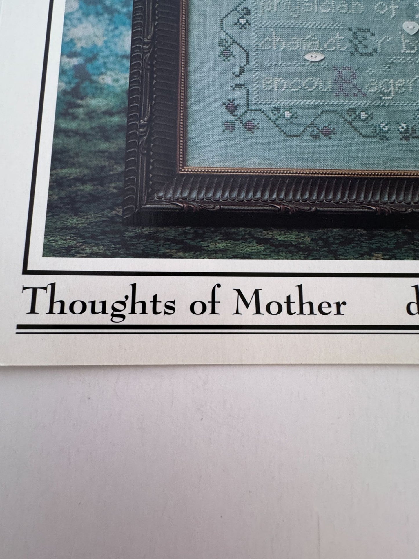 The Cross-Eyed Cricket Collection Cross Stitch Pattern Thoughts of Mother 210