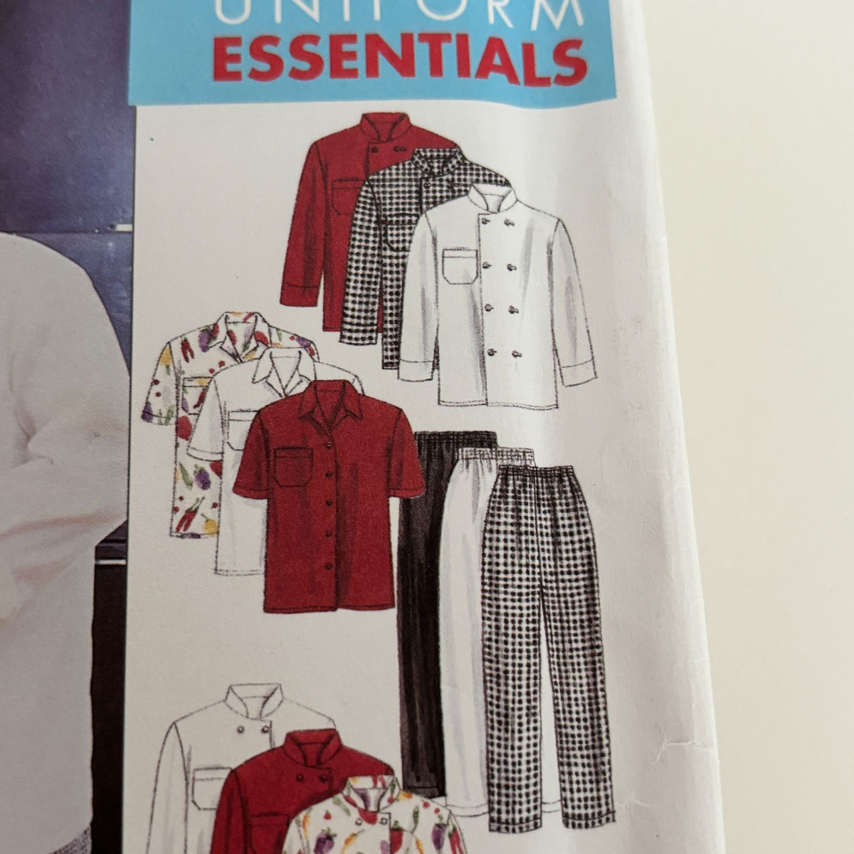 McCalls Sewing Pattern M2233 Chef Jacket Pants Apron Baker Cooking Kitchen XL UC
