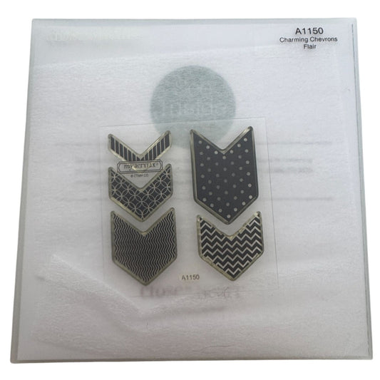 CTMH My Acrylix Acrylic Stamp Set Charming Chevrons Flair A1150 Shapes Polka Dot