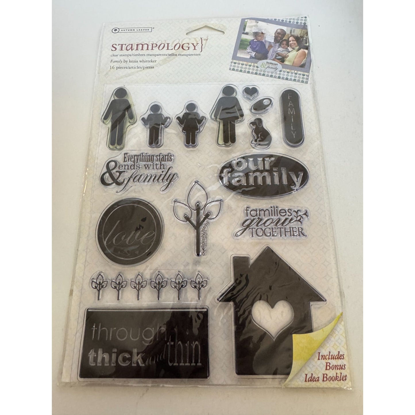 Autumn Leaves Stampology 16-Piece Family Theme Clear Stamps Kezia Whitteker Love