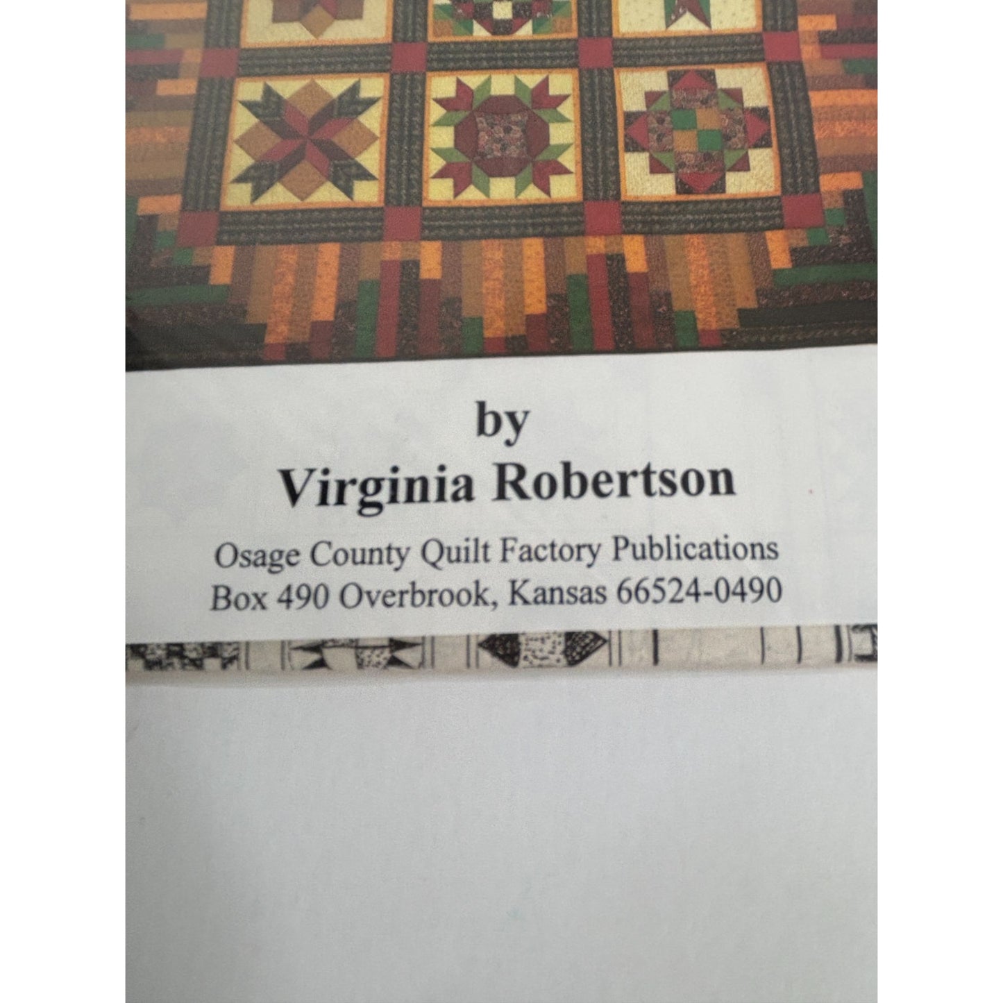 Osage County Quilt Factory Pattern Sues Sampler Country Style Virginia Robertson